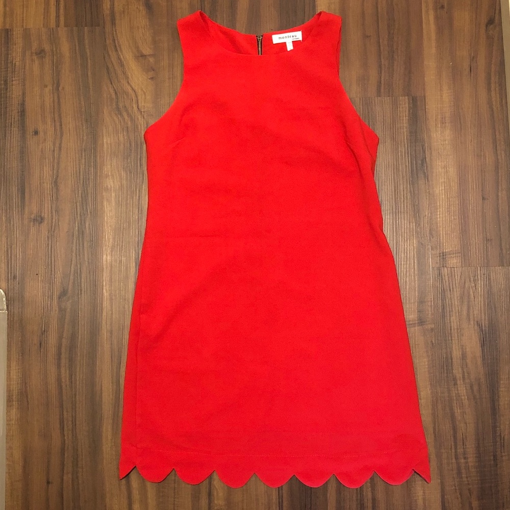 Red Monteau A- line Mini Dress